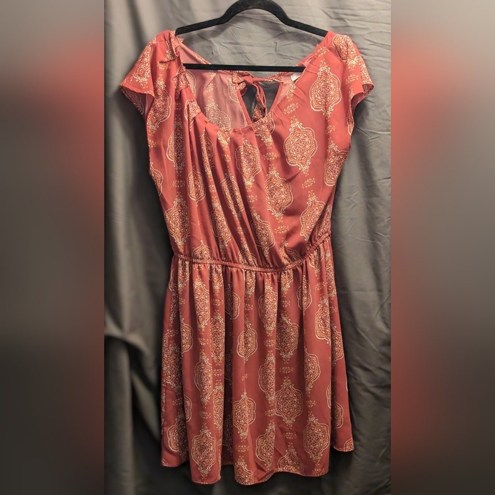 Lauren Conrad Dress pink paisley size L
